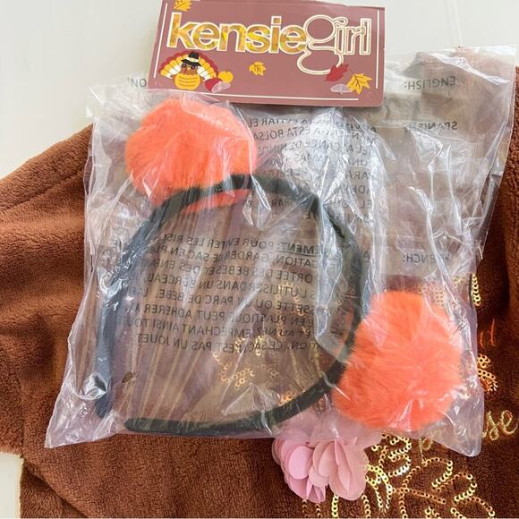 NEW Kensie Girl Fall Autumn Set Sweatshirt, leggings, headband Girls SIZE 4 - Picture 6 of 6